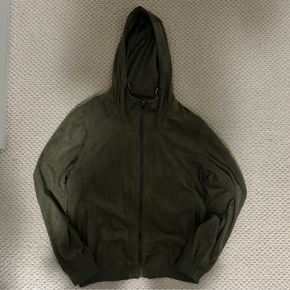 Zara Dark Green Perforated Jacket